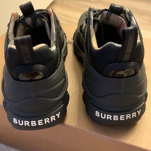 Burberry Nylon & Patent Leather Sneakers Sz 38 Like New